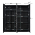 Manhattan Comfort Hopkins Storage Closet 4.0 in Black - Set of 2