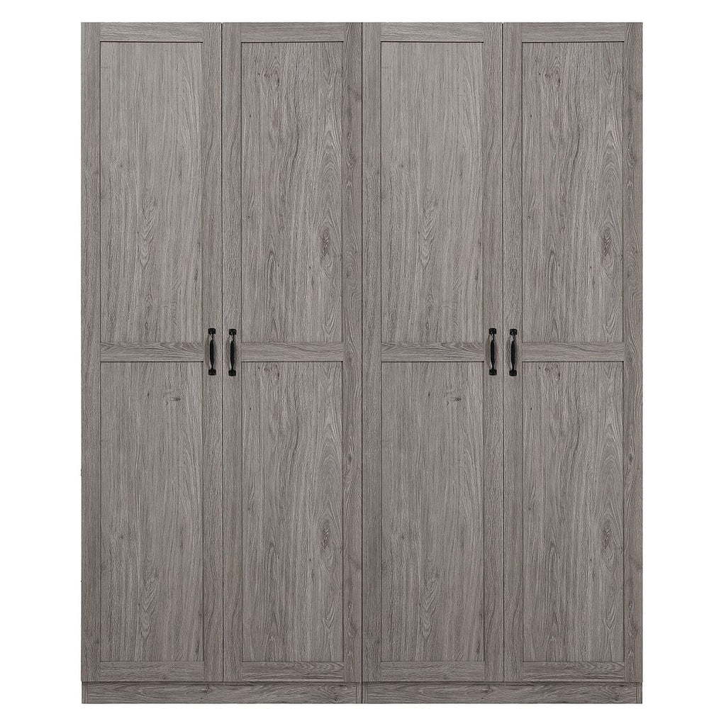 Manhattan Comfort Hopkins Storage Closet 4.0 in Grey - Set of 2-Modern Room Deco