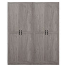 Manhattan Comfort Hopkins Storage Closet 4.0 in Grey - Set of 2-Modern Room Deco