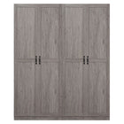 Manhattan Comfort Hopkins Storage Closet 4.0 in Grey - Set of 2-Modern Room Deco