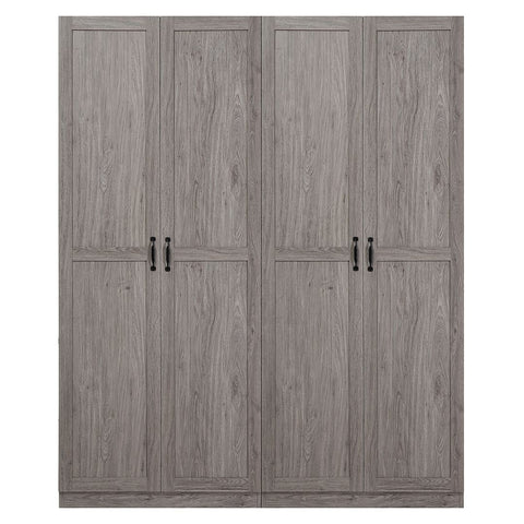 Manhattan Comfort Hopkins Storage Closet 4.0 in Grey - Set of 2-Modern Room Deco