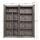 Manhattan Comfort Hopkins Storage Closet 4.0 in Grey - Set of 2