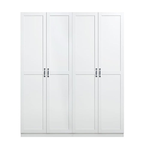 Manhattan Comfort Hopkins Storage Closet 4.0 in White - Set of 2-Modern Room Deco