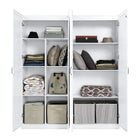 Manhattan Comfort Hopkins Storage Closet 4.0 in White - Set of 2