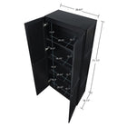 Manhattan Comfort Hopkins Modern  Storage Closet 3.0 in Black - Set of 2