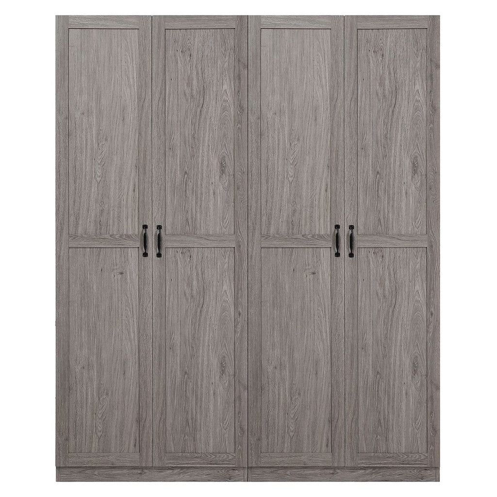 Manhattan Comfort Hopkins Modern  Storage Closet 3.0 in Grey - Set of 2-Modern Room Deco