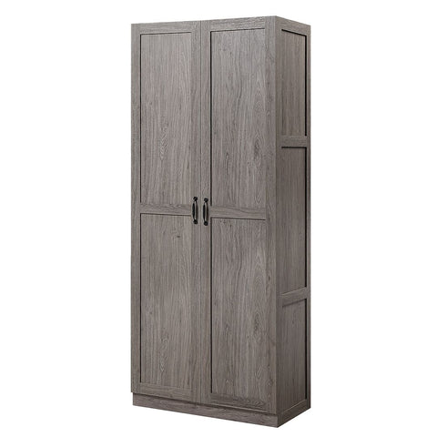 Manhattan Comfort Hopkins Modern  Storage Closet 3.0 in Grey - Set of 2-Modern Room Deco