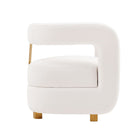 Manhattan Comfort Modern Amirah Velvet  Accent Chair in White - Set of 2
