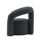 Manhattan Comfort Modern Darian Boucle Accent Chair in Black - Set of 2