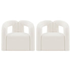 Manhattan Comfort Modern Darian Boucle Accent Chair in Cream - Set of 2-Modern Room Deco