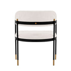Manhattan Comfort Modern Lia Boucle Dining Armchair in Cream - Set of 2