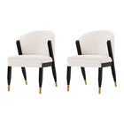 Manhattan Comfort Modern Ola Boucle Dining Chair in Cream- Set of 2-Modern Room Deco