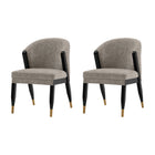 Manhattan Comfort Modern Ola Boucle Dining Chair in Stone- Set of 2-Modern Room Deco