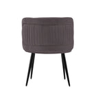 Manhattan Comfort Modern Kaya Pleated Velvet Dining Chair in Grey - Set of 2