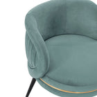 Manhattan Comfort Modern Kaya Pleated Velvet Dining Chair in Mint Green - Set of 2