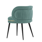 Manhattan Comfort Modern Kaya Pleated Velvet Dining Chair in Mint Green - Set of 2