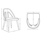 Manhattan Comfort Modern Neda Velvet  Dining Chair in Grey - Set of 2