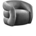 Meridian Furniture Roxbury Velvet Accent Chair - Grey - Chairs