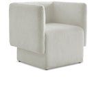 Meridian Furniture Vera Boucle Fabric Accent Chair - Cream - Chairs