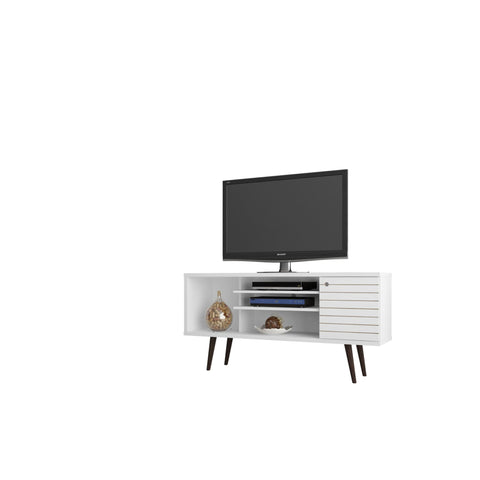 Manhattan Comfort Liberty 53.14 Mid Century - Modern TV Stand with 5 Shelves and 1 Door - TV Stands