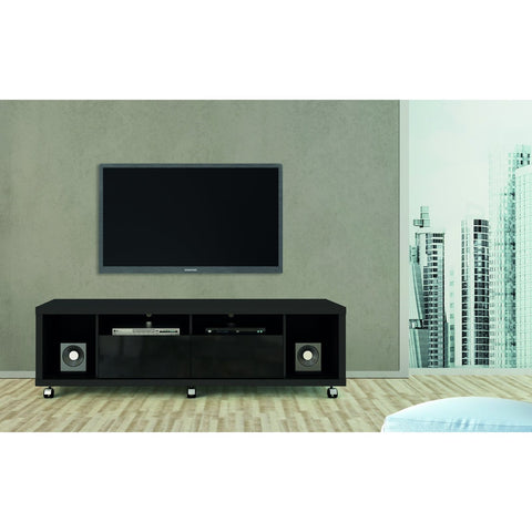 Manhattan Comfort Cabrini TV Stand 1.8 - Black Gloss and Black Matte - TV Stands