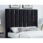 Meridian Furniture Enzo Velvet Queen Bed - Bedroom Beds