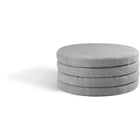 Meridian Furniture Aphia Boucle Fabric Ottoman | Coffee Table - Grey - Ottomans