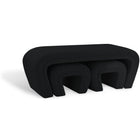 Meridian Furniture Odelia Boucle Fabric Bench - Black - Benches