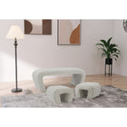 Meridian Furniture Odelia Boucle Fabric Bench - Benches