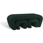 Meridian Furniture Odelia Boucle Fabric Bench - Green - Benches