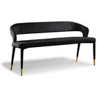 Meridian Furniture Destiny Velvet Bench - Black - Benches