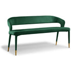 Meridian Furniture Destiny Velvet Bench - Green - Benches