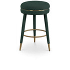Meridian Furniture Coral Boucle Fabric Counter Stool - Green - Stools