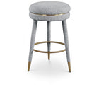 Meridian Furniture Coral Boucle Fabric Counter Stool - Grey - Stools