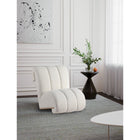 Meridian Furniture Swoon Faux Sheepskin Accent Chair - Light Oak - Chairs