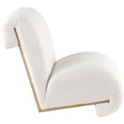 Meridian Furniture Swoon Faux Sheepskin Accent Chair - Light Oak - Chairs