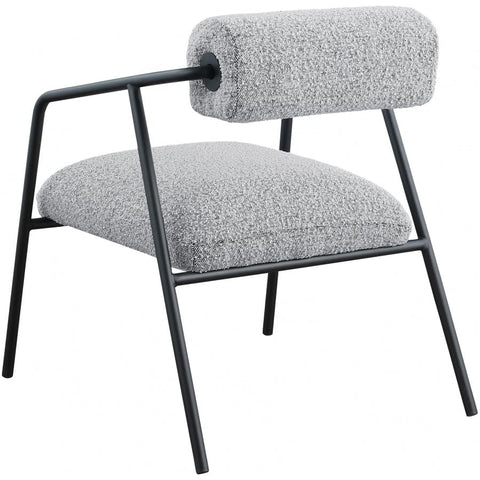 Meridian Furniture Carly Boucle Fabric Accent Chair - Grey - Dining Chairs