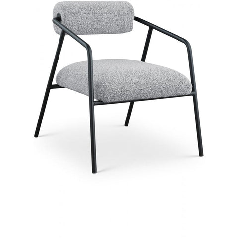 Meridian Furniture Carly Boucle Fabric Accent Chair - Grey - Dining Chairs