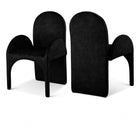 Meridian Furniture Summer Velvet Dining Arm Chair - Black - Dining Chairs
