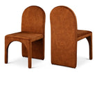 Meridian Furniture Summer Velvet Dining Side Chair - Cognac - Dining Chairs