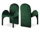 Meridian Furniture Summer Velvet Dining Arm Chair - Green - Dining Chairs