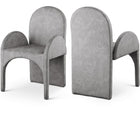 Meridian Furniture Summer Velvet Dining Arm Chair - Grey - Dining Chairs