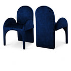 Meridian Furniture Summer Velvet Dining Arm Chair - Navy - Dining Chairs