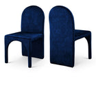 Meridian Furniture Summer Velvet Dining Side Chair - Navy - Dining Chairs