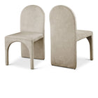 Meridian Furniture Summer Velvet Dining Side Chair - Stone - Dining Chairs