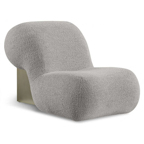 Meridian Furniture Quadra Boucle Fabric Accent Chair - Taupe - Chairs