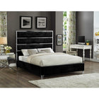 Meridian Furniture Zuma Velvet Queen Bed - Bedroom Beds