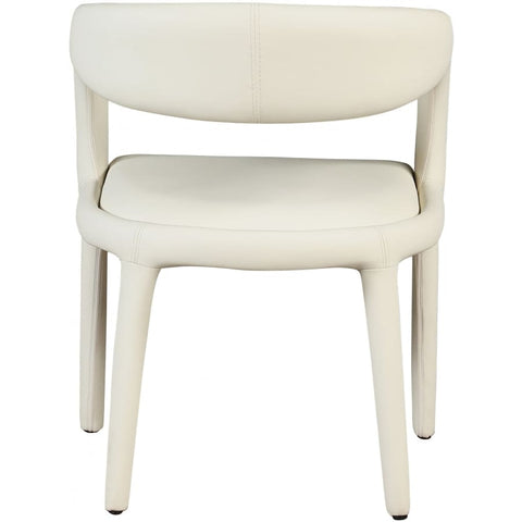 Meridian Furniture Sylvester Faux Leather Dining Chair - Cream - Dining Chairs