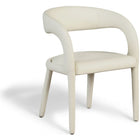 Meridian Furniture Sylvester Faux Leather Dining Chair - Cream - Dining Chairs