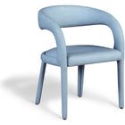 Meridian Furniture Sylvester Faux Leather Dining Chair - Light Blue - Dining Chairs